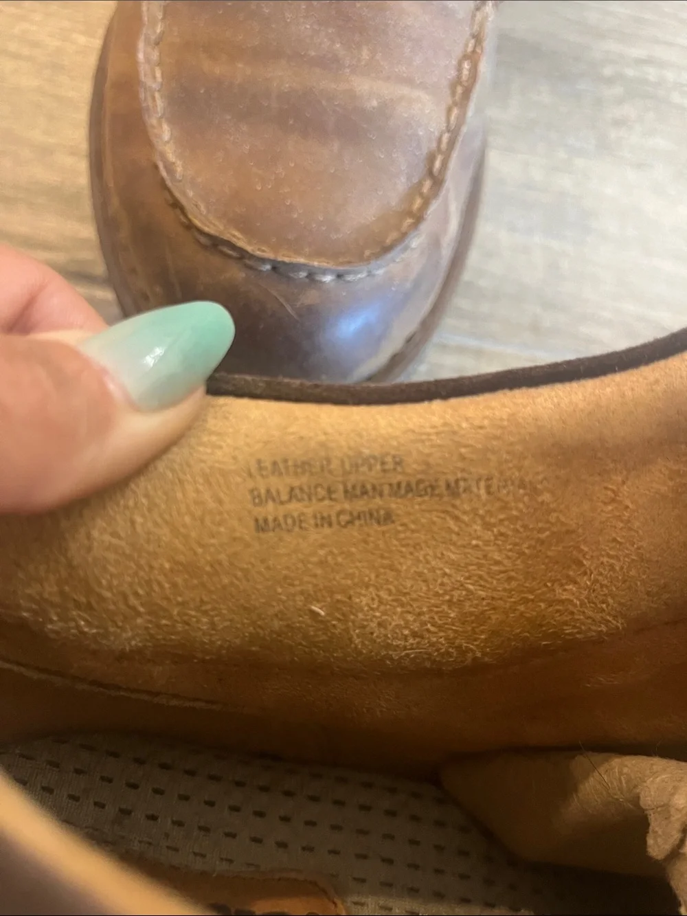 Born Brown Leather Moc Toe Lace-Up Boots